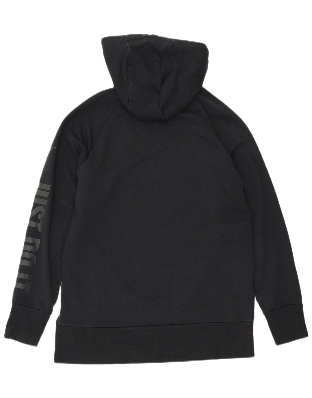 NIKE Damen Dri Fit Übergroßer Kapuzenpullover UK 6 XS Schwarz Baumwolle