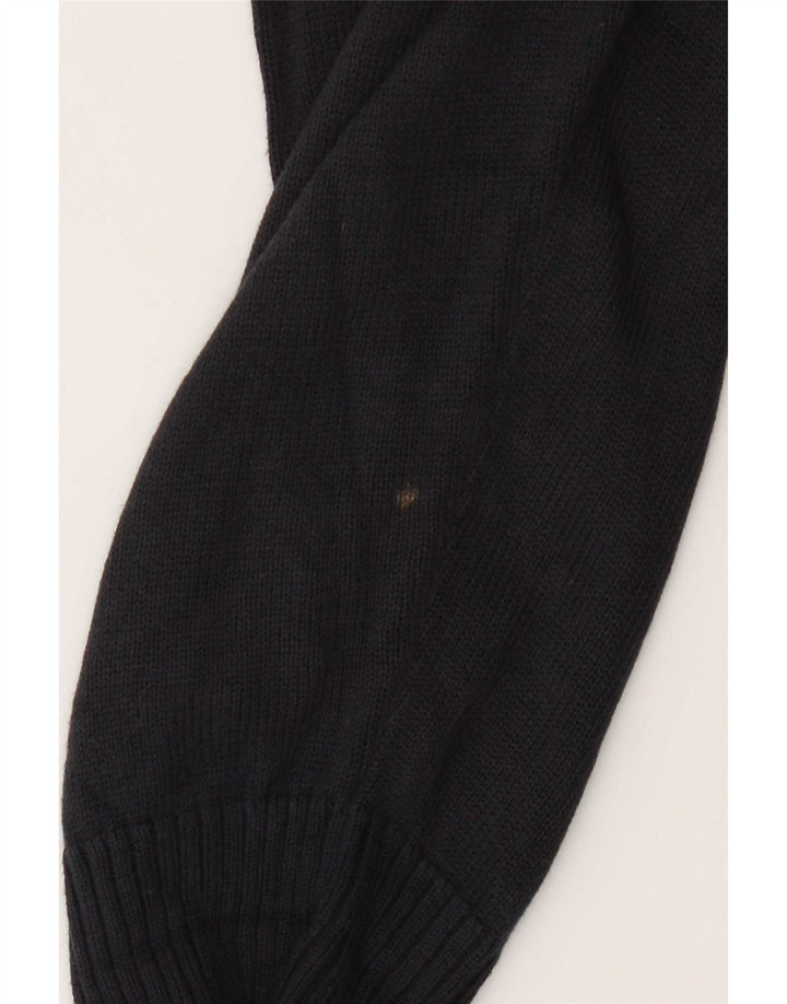 Marks & Spencer Herren-Pullover mit Reißverschluss am Hals, mittelmarineblaue Baumwolle