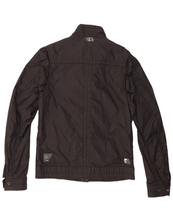 Vintage Herren Bomberjacke UK 40 Große schwarze Baumwolle
