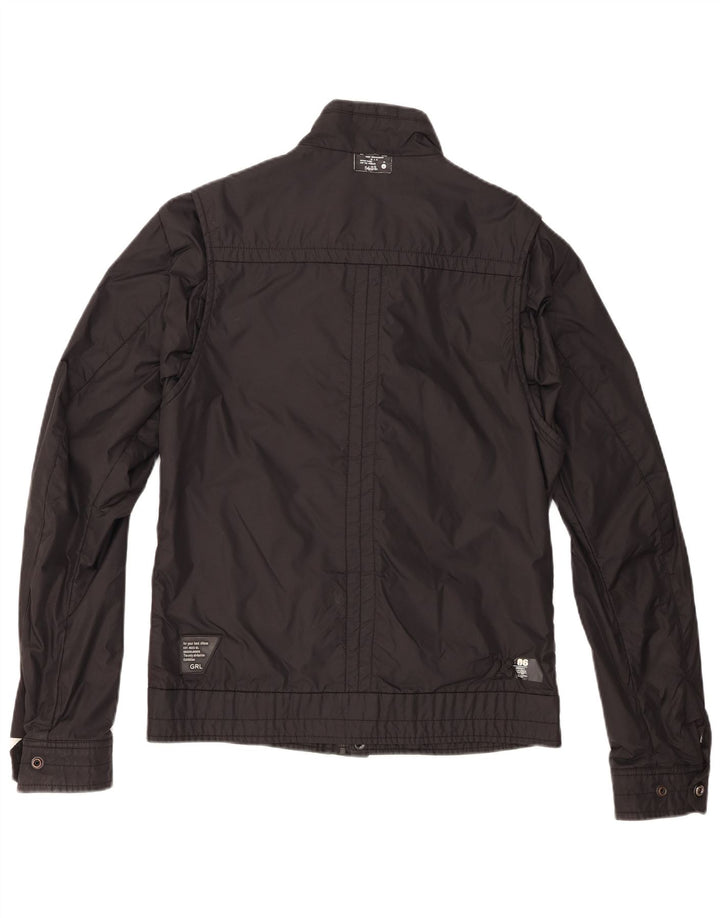 Vintage Herren Bomberjacke UK 40 Große schwarze Baumwolle