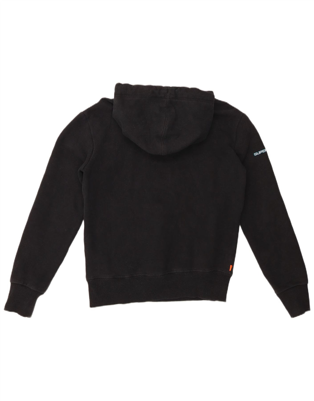 SUPERDRY Herren-Kapuzenpullover mit Grafik, Größe S, schwarze Baumwolle