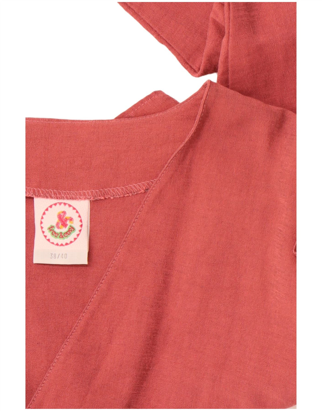 VINTAGE Damen Crop Top EU 38/40 Mittelrosa Viskose