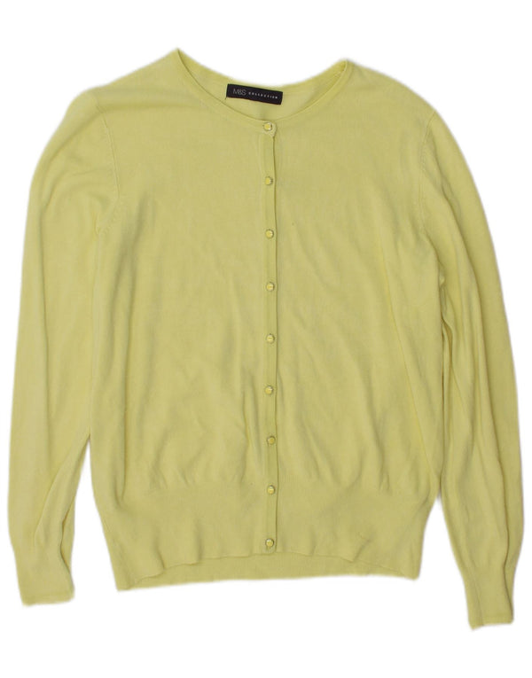 Marks & Spencer Damen-Cardigan-Pullover UK 14 Große gelbe Viskose