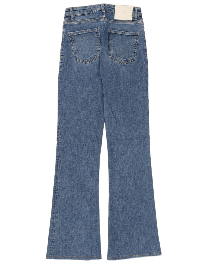 Zara Damen Schlagjeans EU 34 2XS W24 L31 Blau