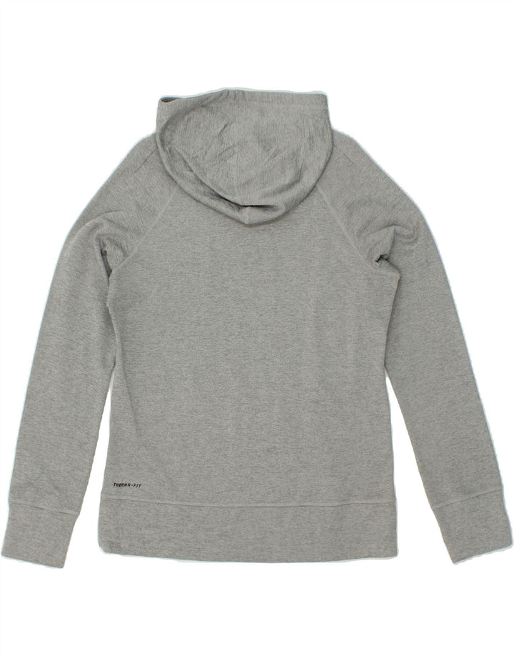 NIKE Womens Graphic Hoodie Jumper UK 14 Large Grey Polyester Vintage Nike and Second-Hand Nike from Messina Hembry 