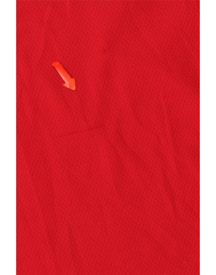 Nike Herren Dri Fit T-Shirt-Oberteil, großes rotes Farbblock-Polyester