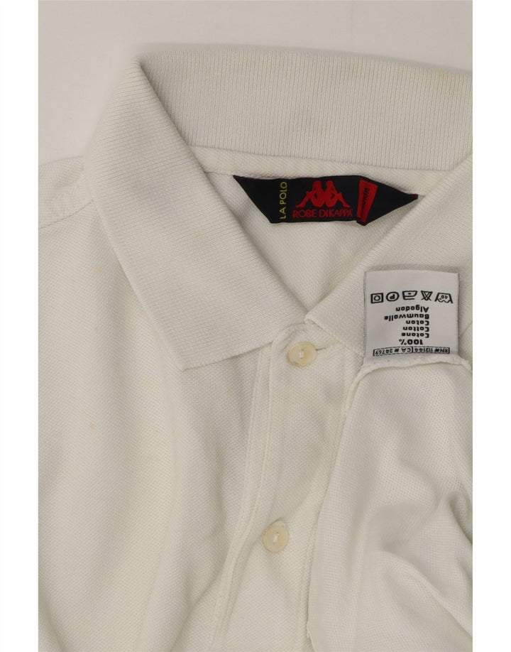 Kappa Herren-Poloshirt aus mittelweißer Baumwolle