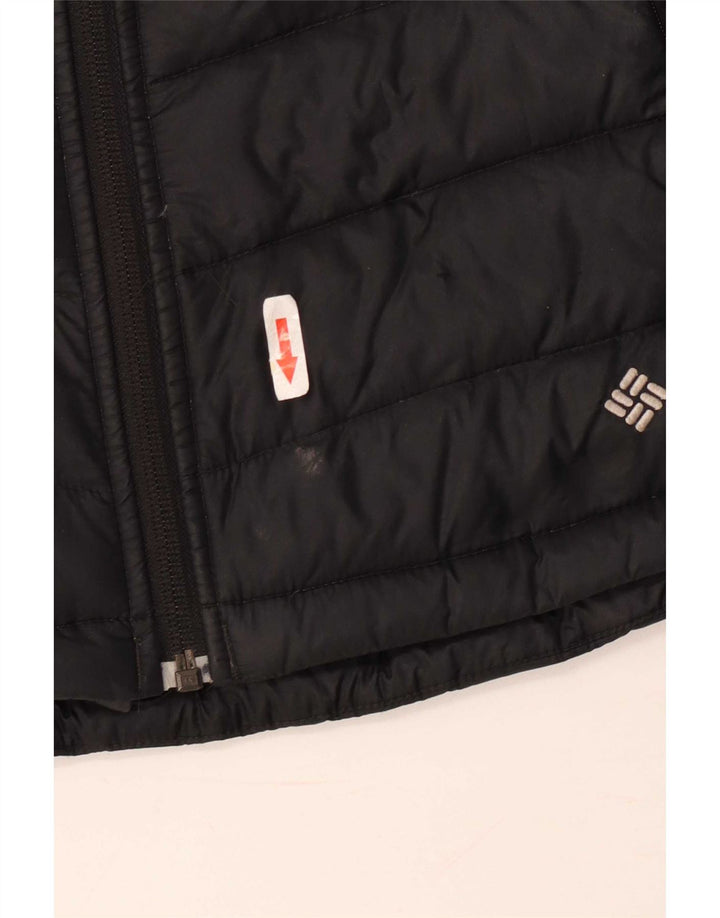 Columbia Wattierte Herrenjacke UK 38 Mittelschwarzes Colourblock-Nylon