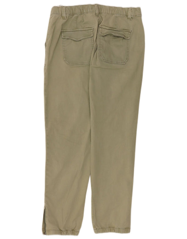 Marks & Spencer Damen-Chinohose mit hoher Taille, UK 14, Größe L W32 L28, Khaki