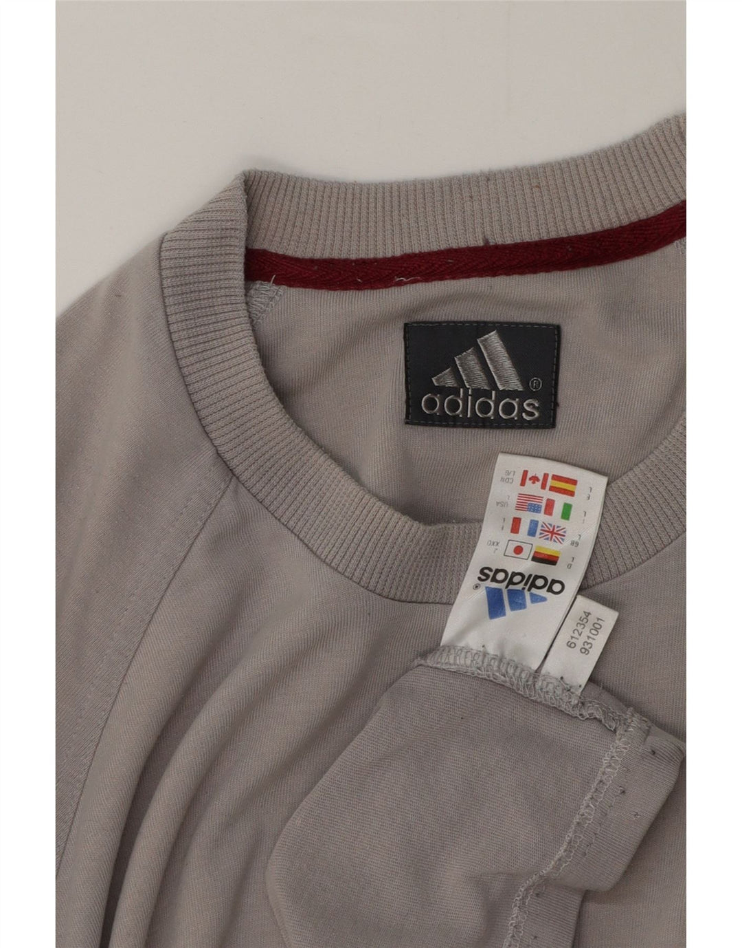Adidas Herren T-Shirt Top Large Grau Baumwolle