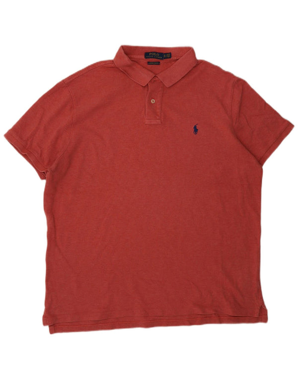 Polo Ralph Lauren Herren Custom Slim Fit Hemd XL aus roter Baumwolle