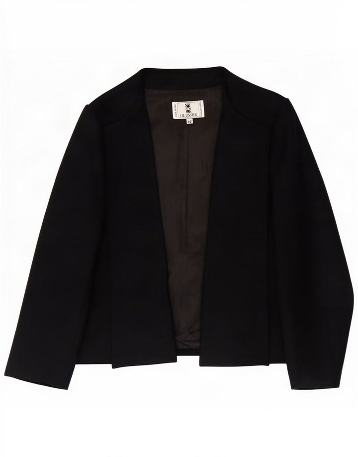 Oliver Womens Open Blazer Jacke IT 42 Medium Navy Blue