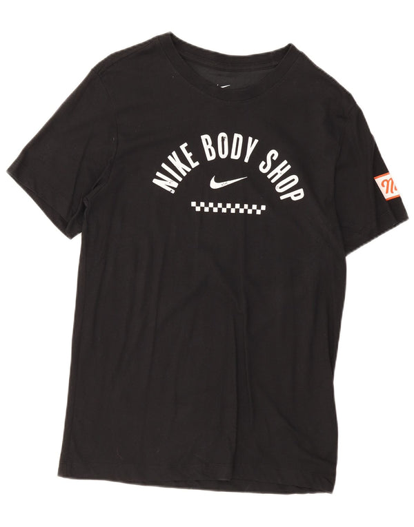 Nike Herren Dri Fit Graphic T-Shirt Top Small Schwarz Baumwolle