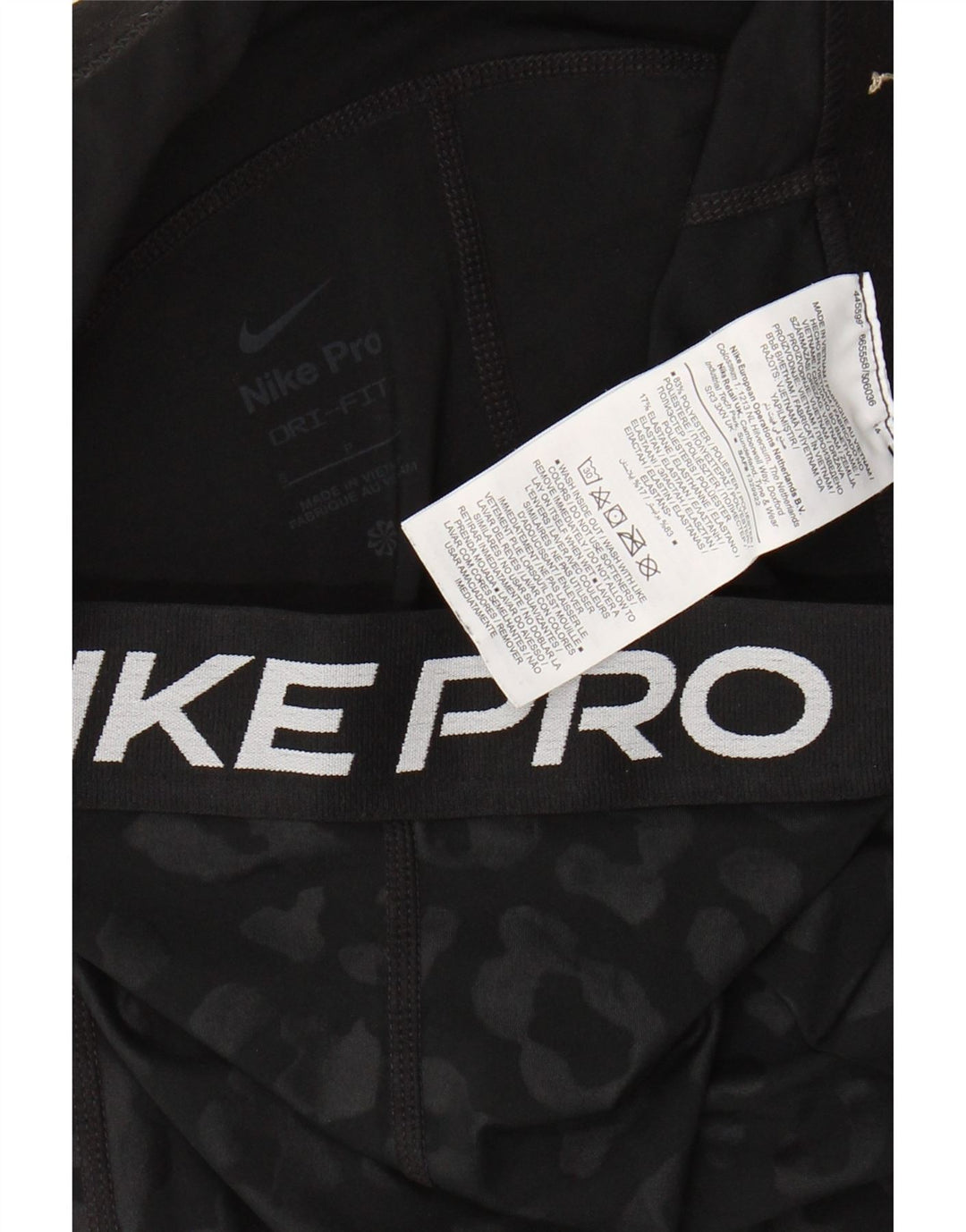 Nike Damen-Capri-Leggings mit Grafik, Größe S, Größe S, Schwarz, Animal-Print, Polyester