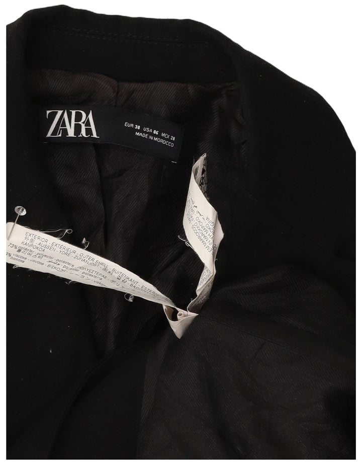 Zara Damen-Blazer mit 1 Knopf, übergroß, EU 38, Größe S, Schwarz, Polyester