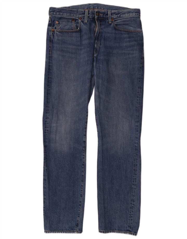 Levi's Herren Straight Jeans W34 L32 Blaue Baumwolle