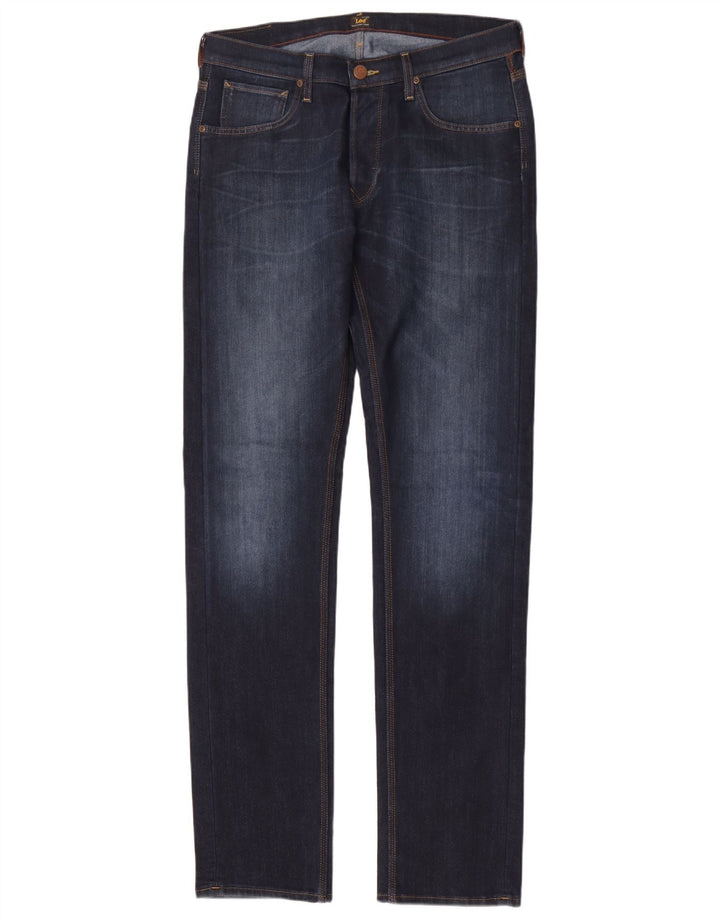 Lee Herren Daren Slim Jeans W33 L36 Marineblau Baumwolle