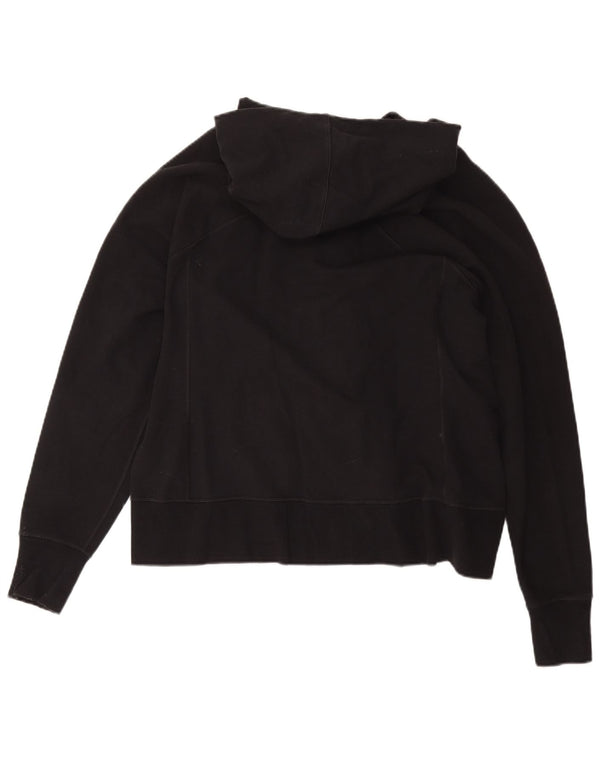 Nike Damen Zip Hoodie Pullover UK 18 XL Schwarz Baumwolle