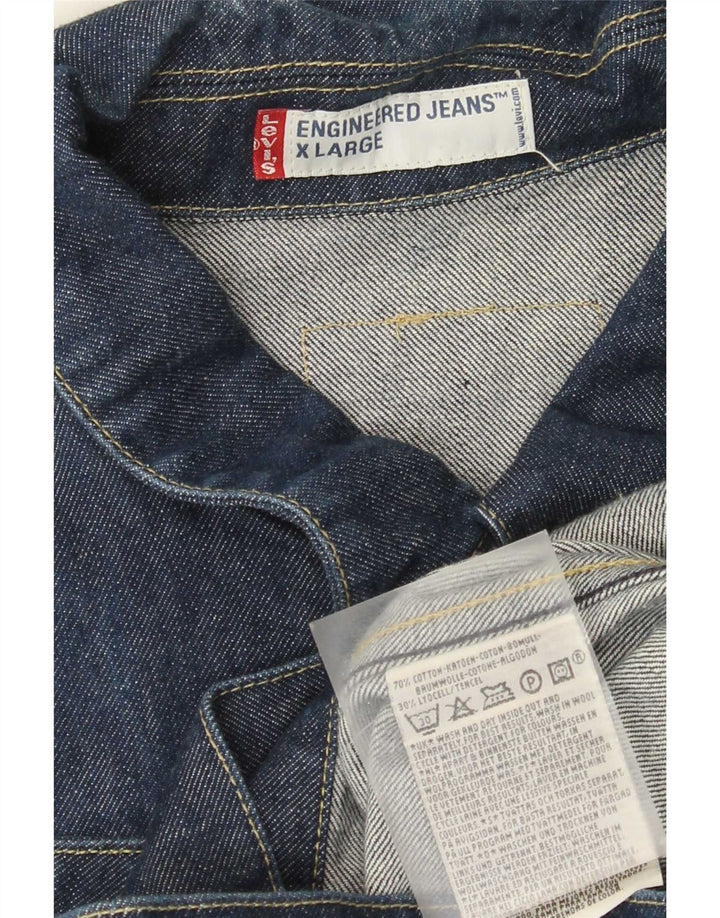 Levi's Damen Jeansjacke UK 42 XL Marineblau Baumwolle