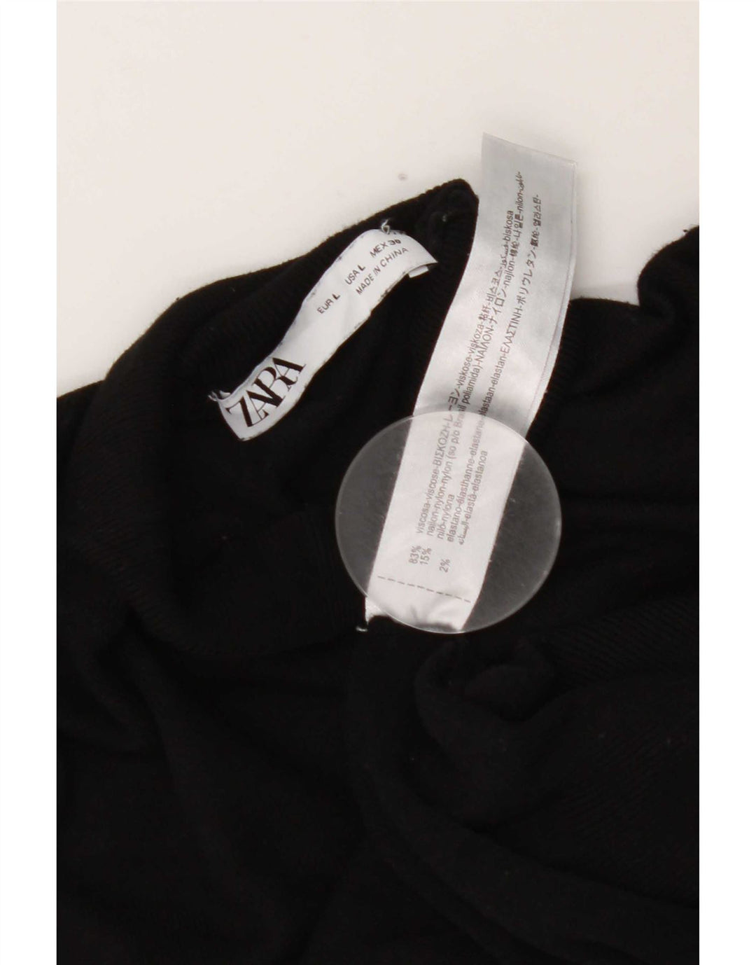 Zara Damen-Pullover mit Rollkragen, Gr. 14, Schwarz, Viskose
