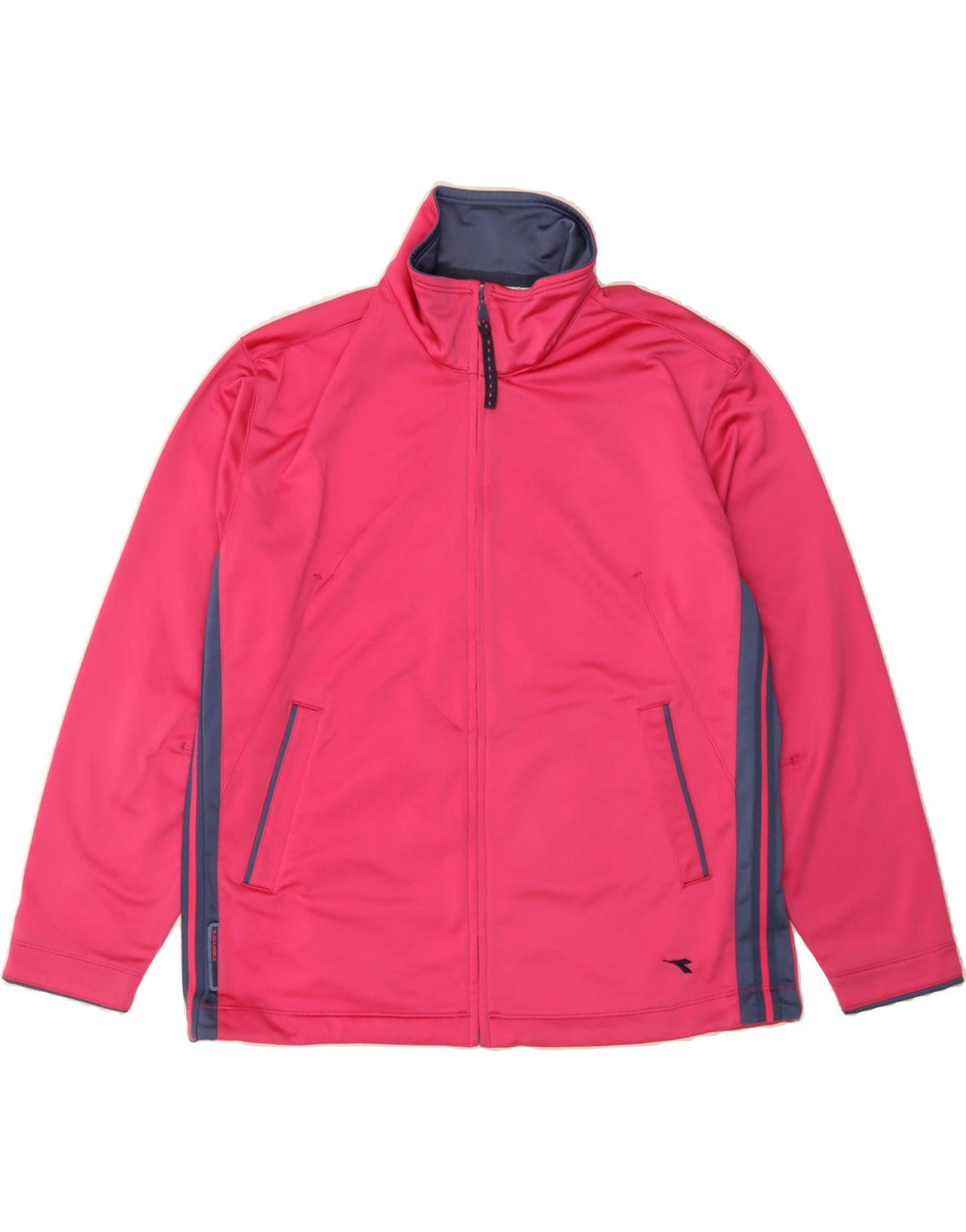 DIADORA Womens Oversized Tracksuit Top Jacket UK 10 Small Pink Colourblock Vintage Diadora and Second-Hand Diadora from Messina Hembry 