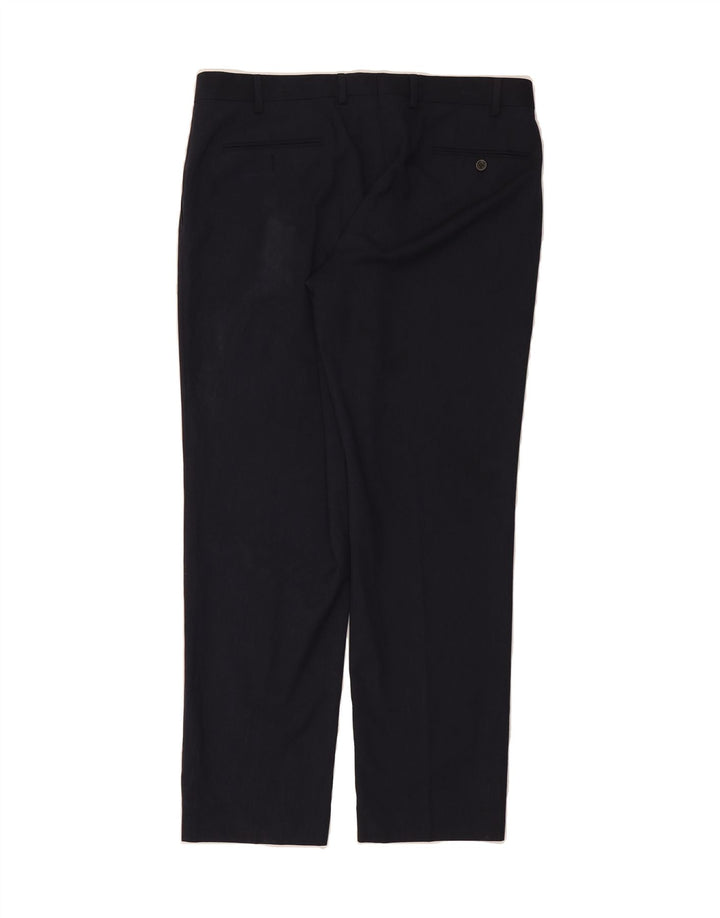 CHAPS Mens Straight Suit Trousers W36 L30 Navy Blue Polyester Vintage Chaps and Second-Hand Chaps from Messina Hembry 