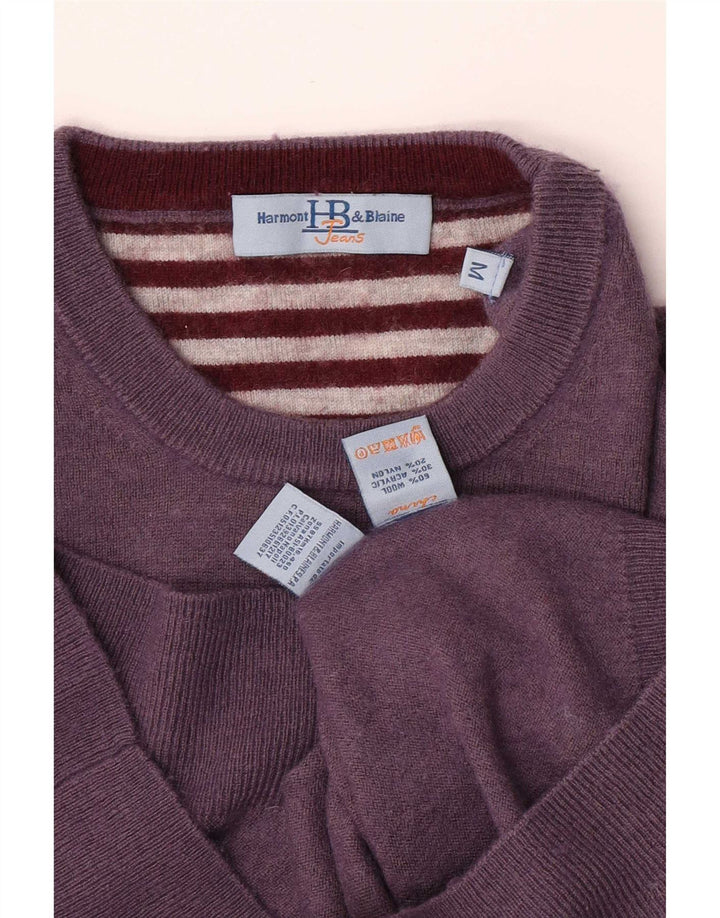 Harmont & Blaine Herren-Pullover mit Rundhalsausschnitt, mittelviolette Wolle