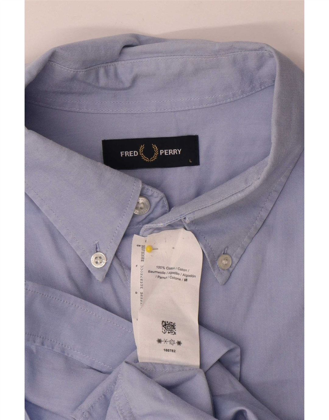 Fred Perry Herrenhemd, große blaue Baumwolle