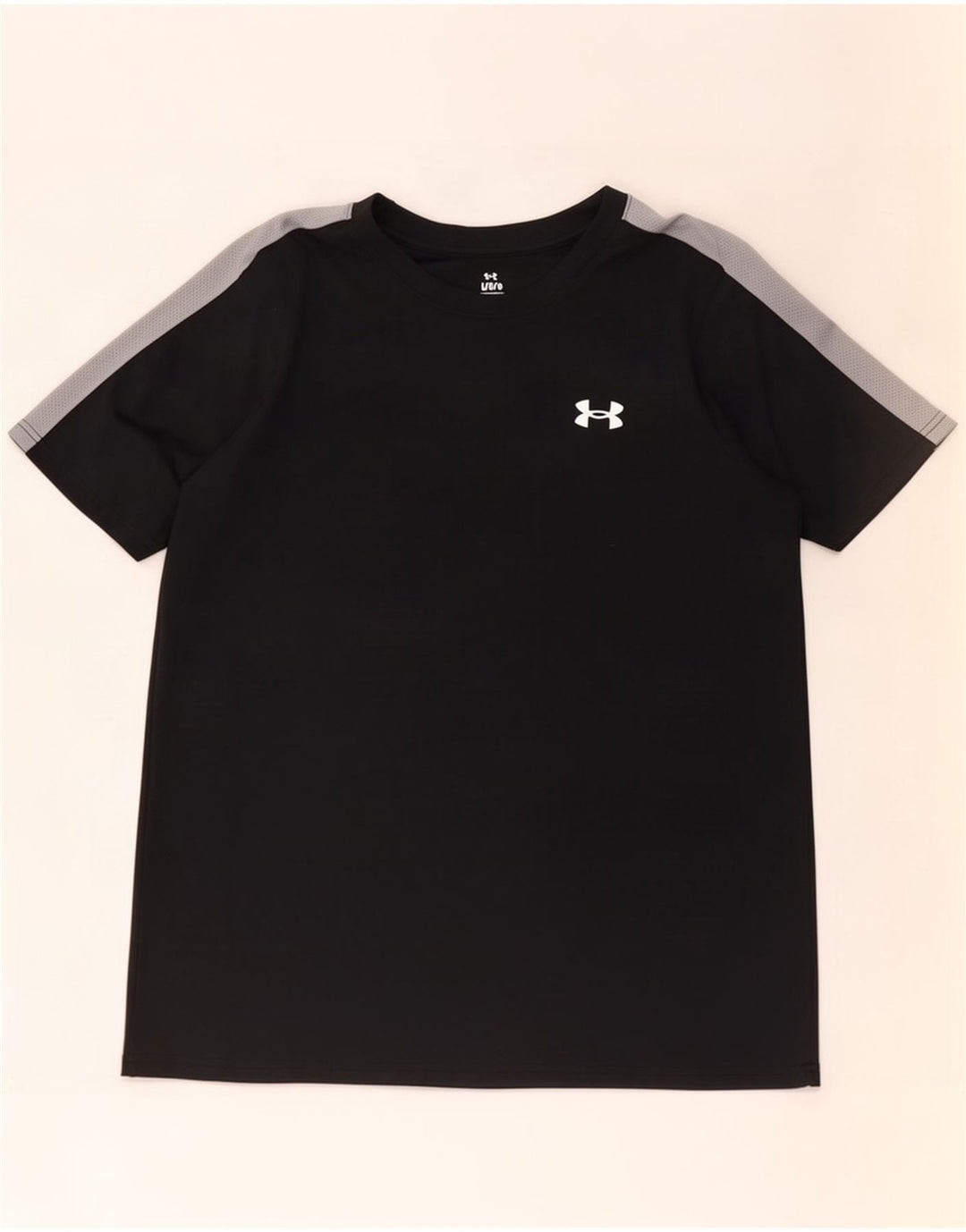 Under Armour Herren-T-Shirt-Oberteil, großes schwarzes Colourblock-Polyester