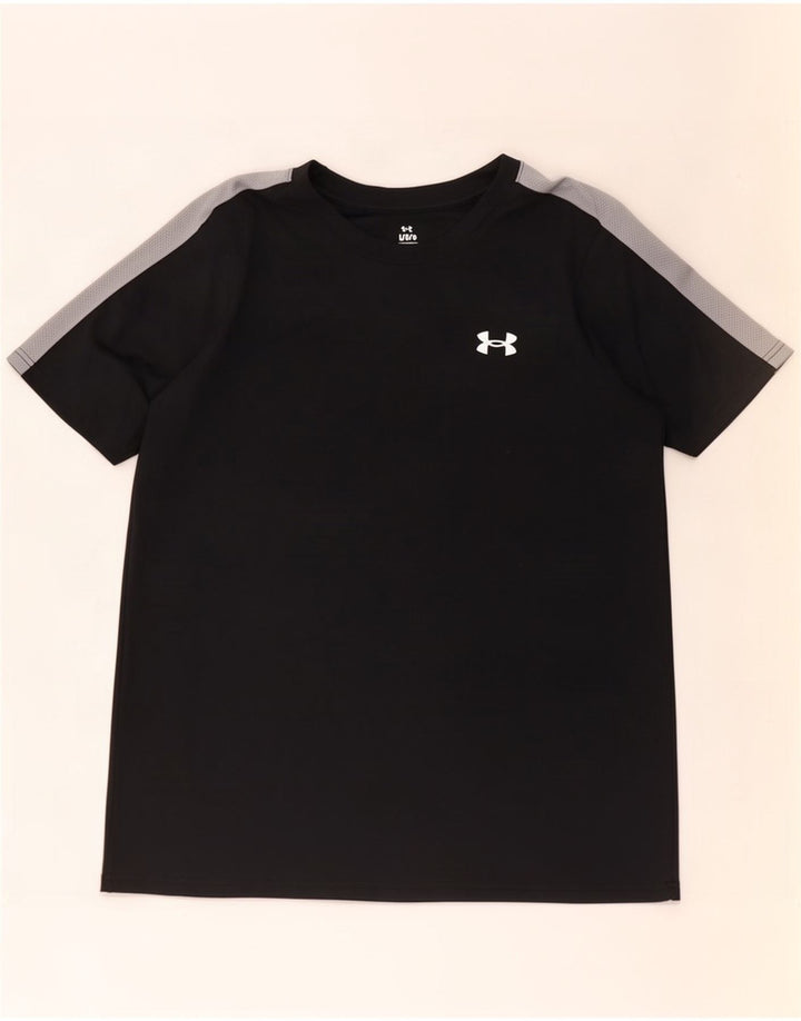 Under Armour Herren-T-Shirt-Oberteil, großes schwarzes Colourblock-Polyester