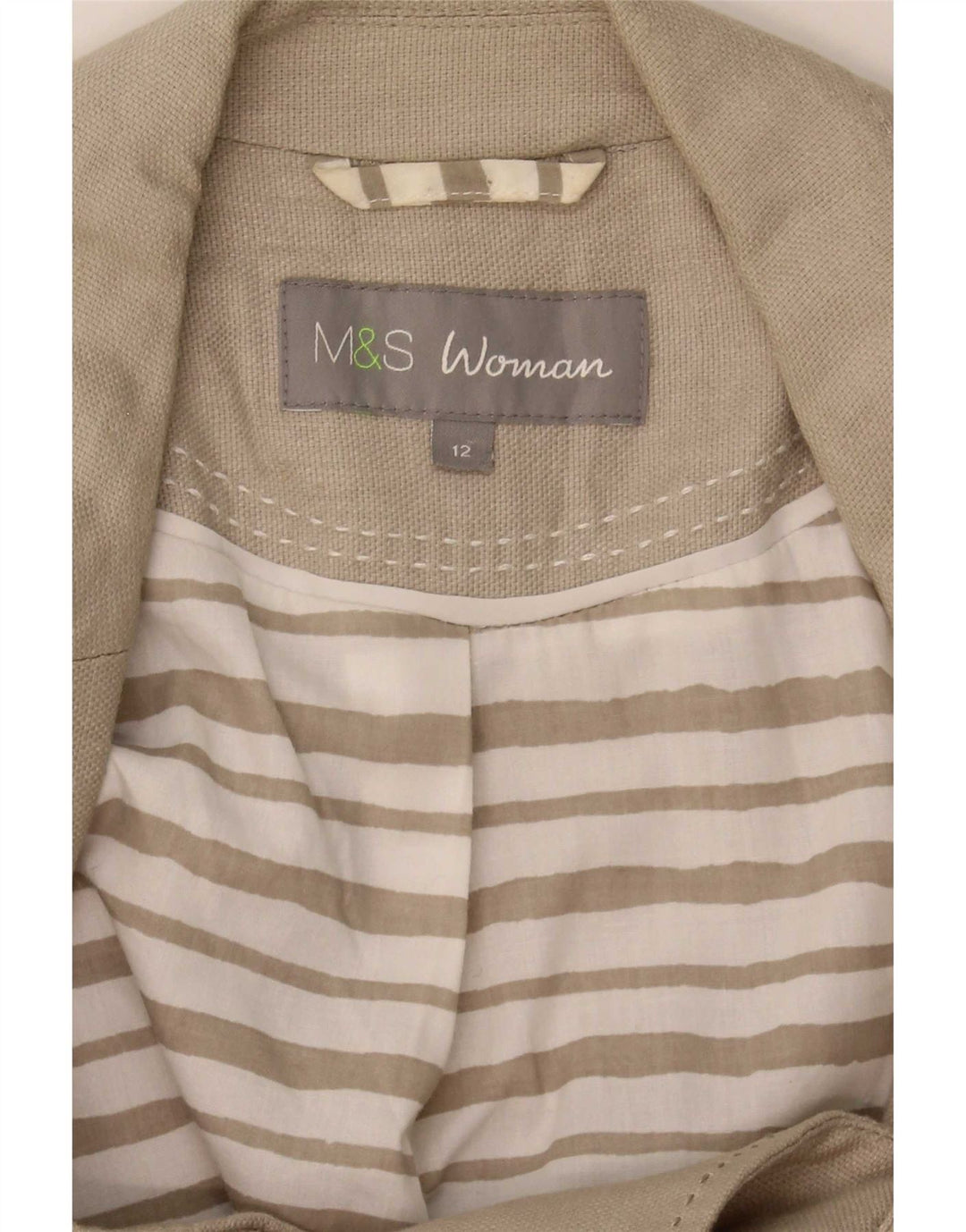 Marks & Spencer Damen 3-Knopf-Blazerjacke UK 12 Mittelbeige
