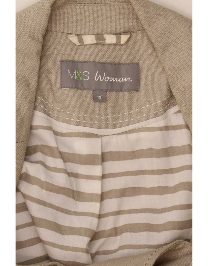 Marks & Spencer Damen 3-Knopf-Blazerjacke UK 12 Mittelbeige
