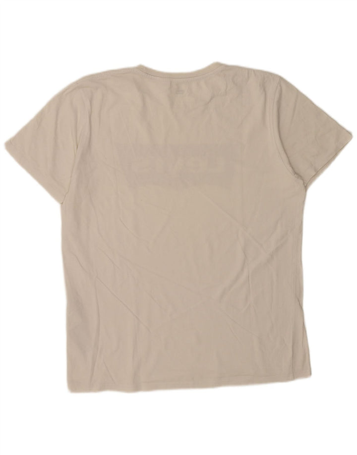 Levi's Herren-T-Shirt mit Grafik, Größe L, aus weißer Baumwolle
