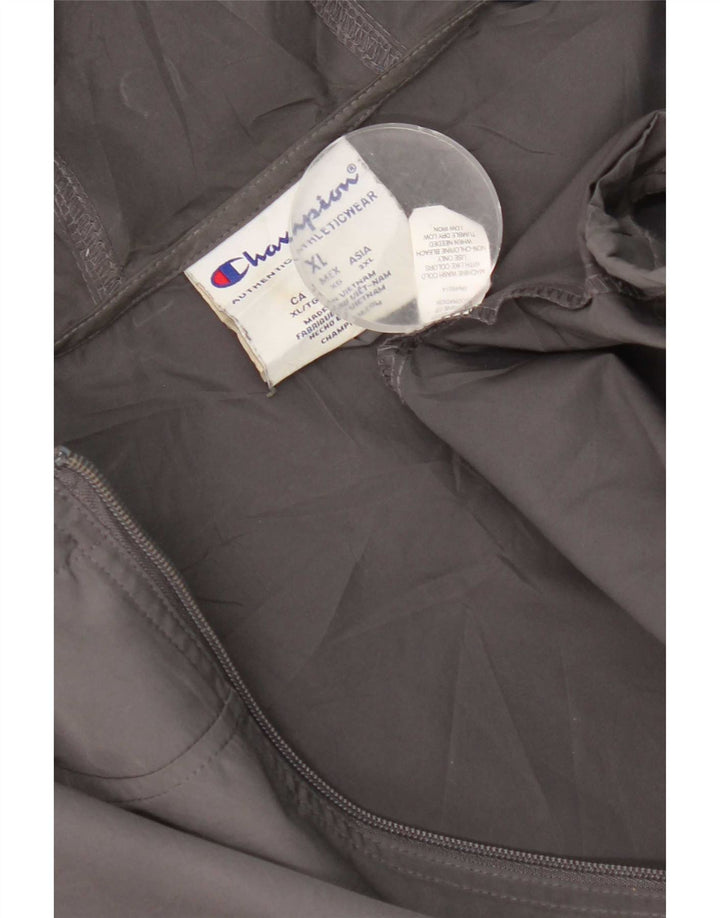 Champion Herren-Regenjacke mit grafischer Kapuze, UK 42, XL, Grau, Polyester