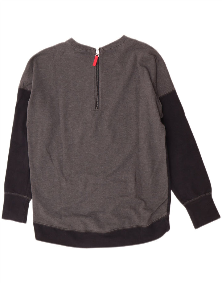 Champion Damen Sweatshirt Pullover UK 16 Large Schwarz Colourblock