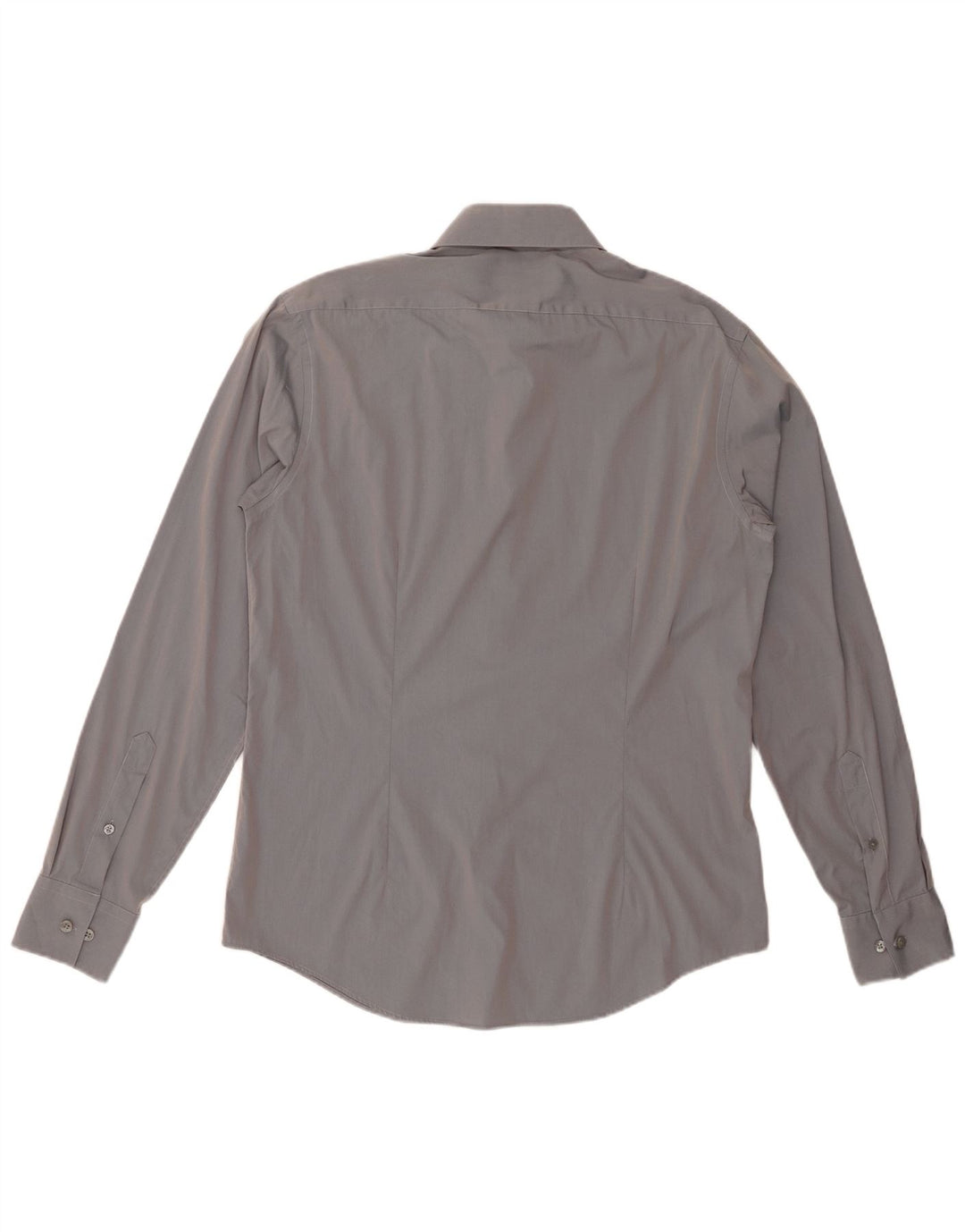 CALVIN KLEIN Herren Slim Fit Hemd Größe 40 15 3/4 mittelgraue Baumwolle