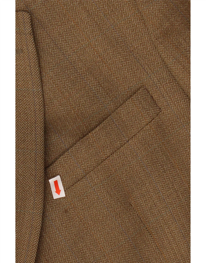 Ralph Lauren Herren-Blazer mit 2 Knöpfen, UK 44, XL, beige, Fischgrätenmuster, Wolle