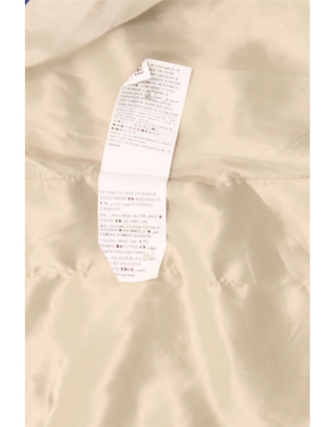 Benetton Damenmantel UK 12 Mittelbeige Leinen