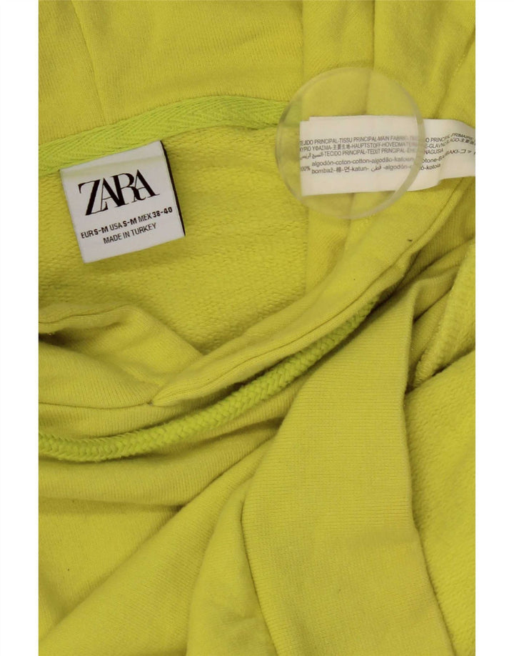 Zara Herren Kapuzenpullover, klein, grüne Baumwolle