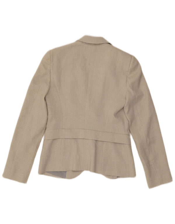 Emporio Armani Damen 2-Knopf-Blazerjacke IT 40 Small Grau Polyester