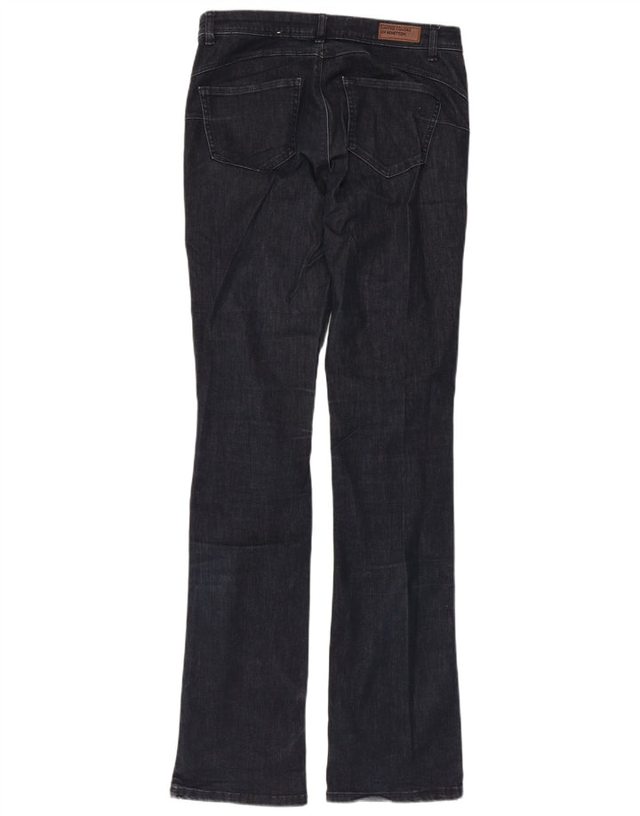 Benetton Damen Bootcut Jeans W30 L34 Marineblau