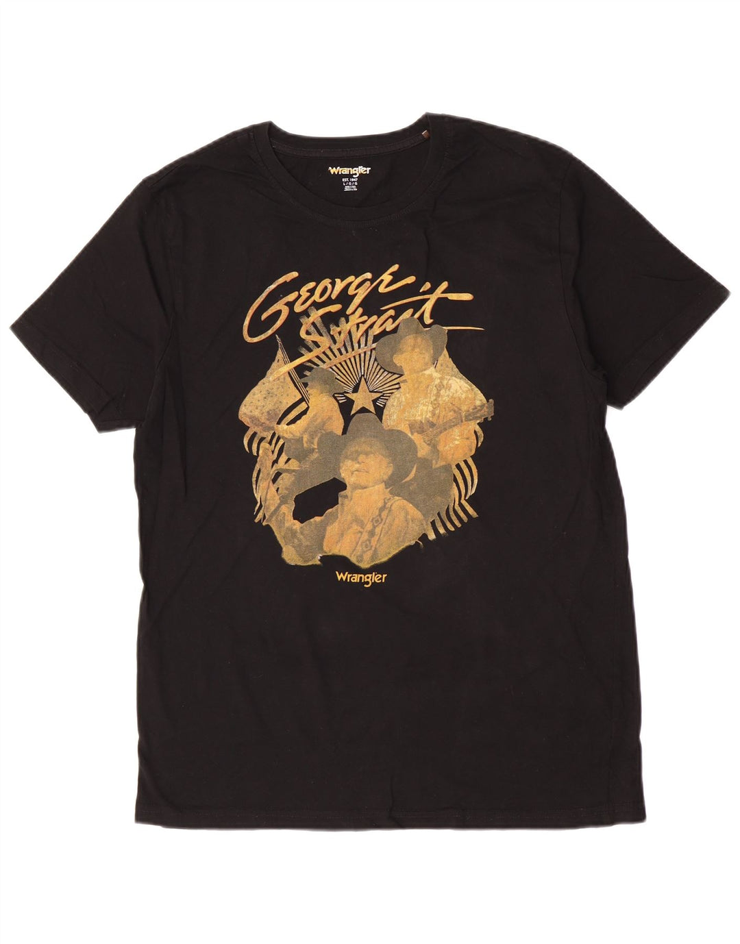 Wrangler Herren-T-Shirt mit Grafik, Größe L, Schwarz