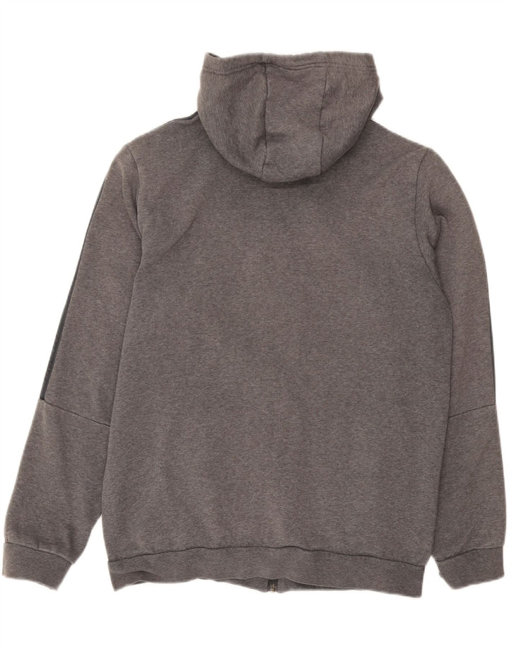 Adidas Herren-Kapuzenpullover mit Reißverschluss, groß, graue Baumwolle