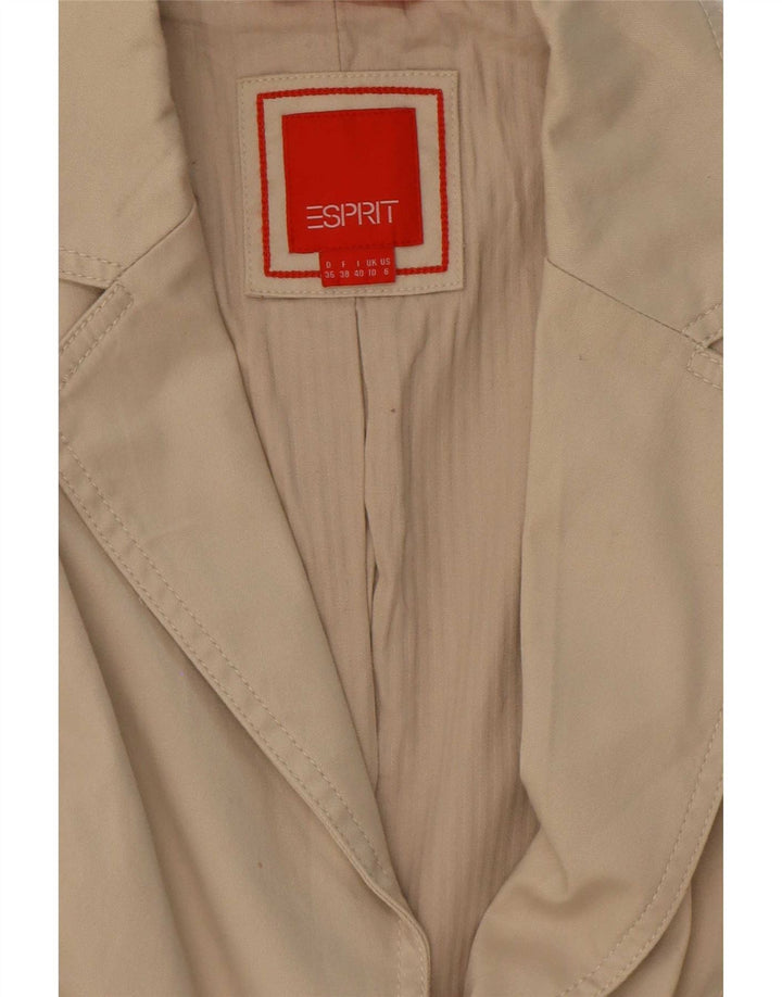Esprit Damen-Blazerjacke mit 2 Knöpfen, Gr. 10, Größe S, Beige, Baumwolle