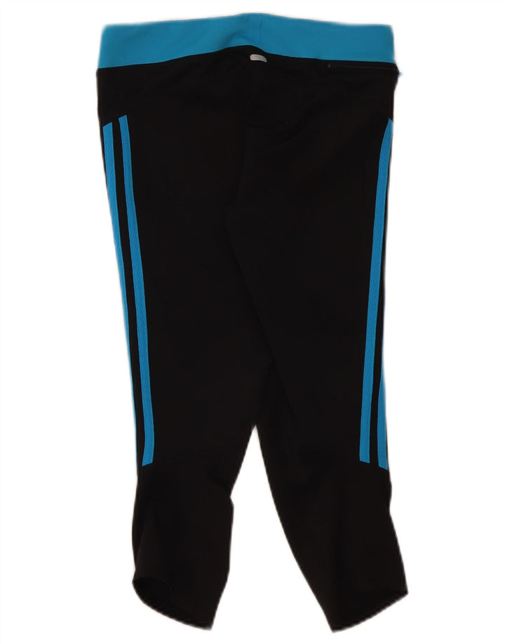 Adidas Damen Climalite Capri Leggings UK 10 Small Schwarz Polyester