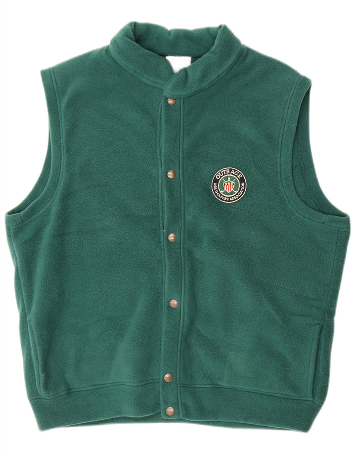 Outrage Herren-Fleeceweste, UK 40, Größe L, grün, Polyester