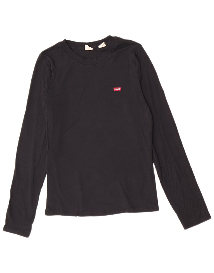 Levi's Damen Top Langarm UK 14 Large Schwarz