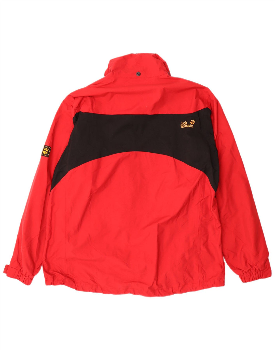 JACK WOLFSKIN Damen Übergroße Regenjacke UK 18 XL Roter Farbblock