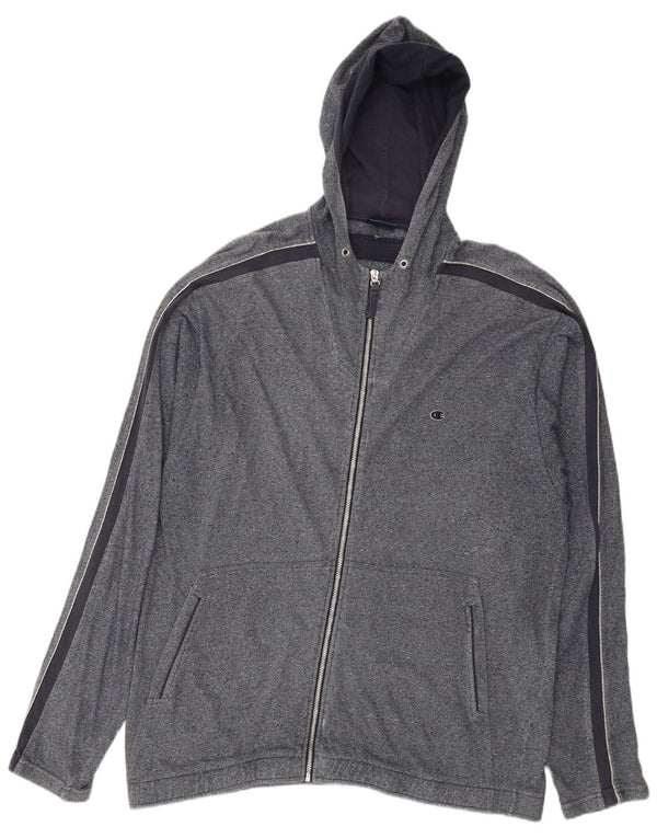 Champion Herren-Kapuzenpullover mit Reißverschluss, 2XL, marineblau gefleckte Baumwolle