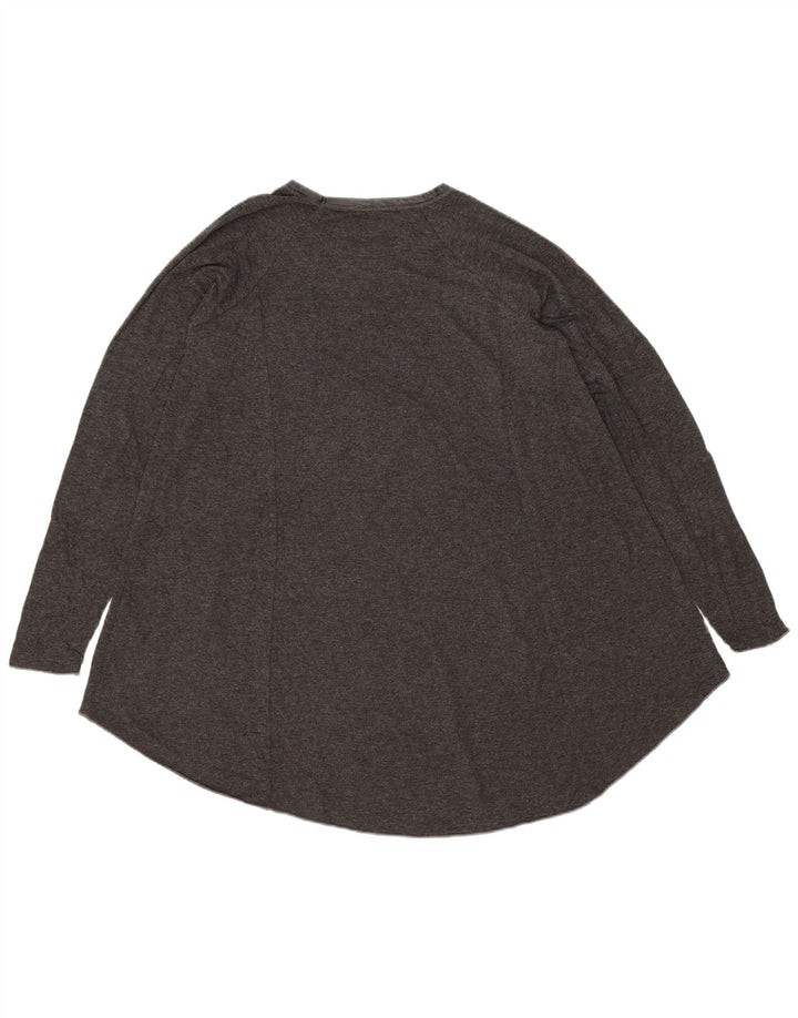 Zara Damen Langarm-Tunika-Oberteil UK 10 Small Graue Viskose